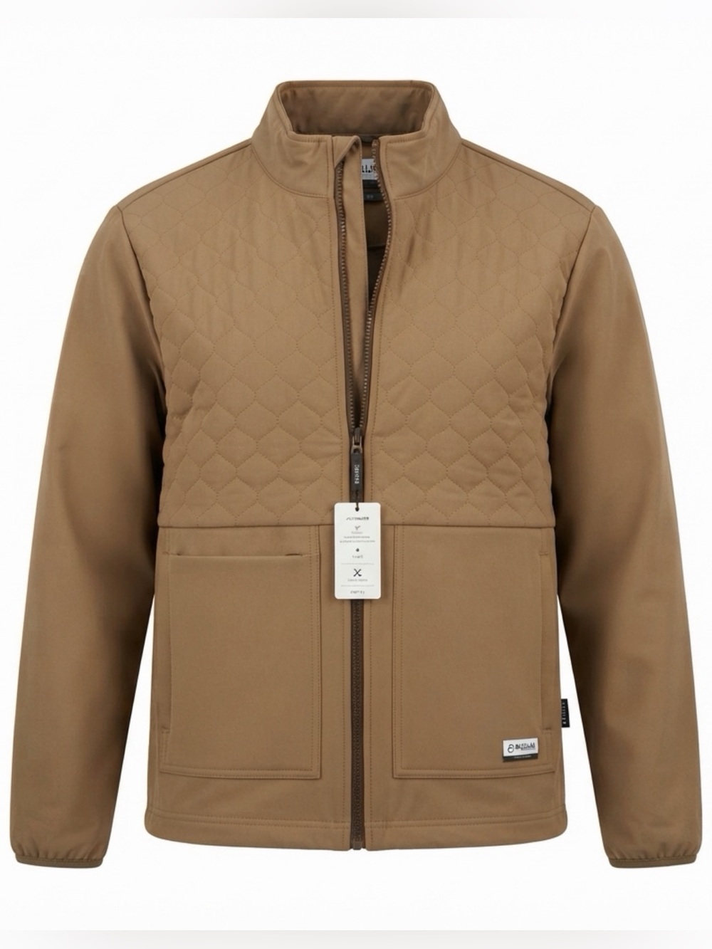 NWT Maelreg Men's Lightweight Quilted Tan Jacket Size L